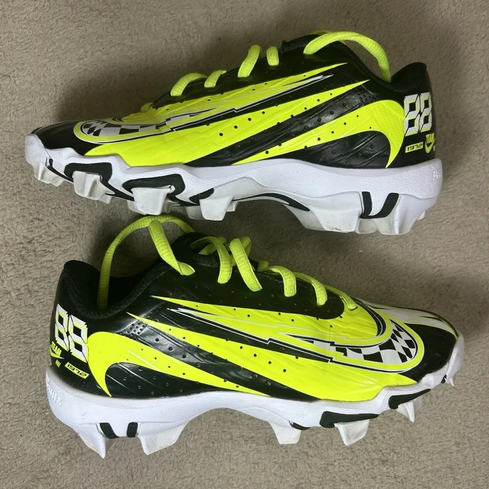 Nike Vapor Ultrafly 4 Keystone Youth Baseball Cleats Size 2.5Y Neon Yellow